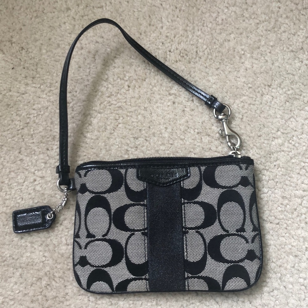 Coach Black Wristlet- Perfect Condition!